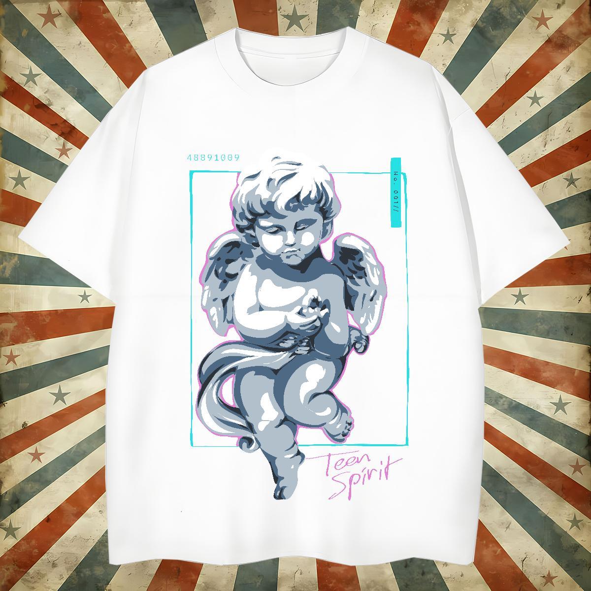 Classic portrait Mens T Shirts Home Outdoor Mens Tshirts 100% Cotton 230g Factory Direct Breathable Short Sleeve Plus Size Cartoon Tops