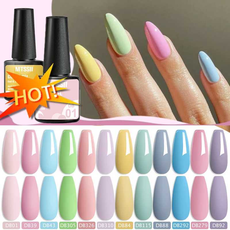 Mtssii 6ml Macaron Candy Gel Nail Polish Colors Spring Summer Pink Purple Semi Permanent Nail Art Gel Varnish For ManicureM240814