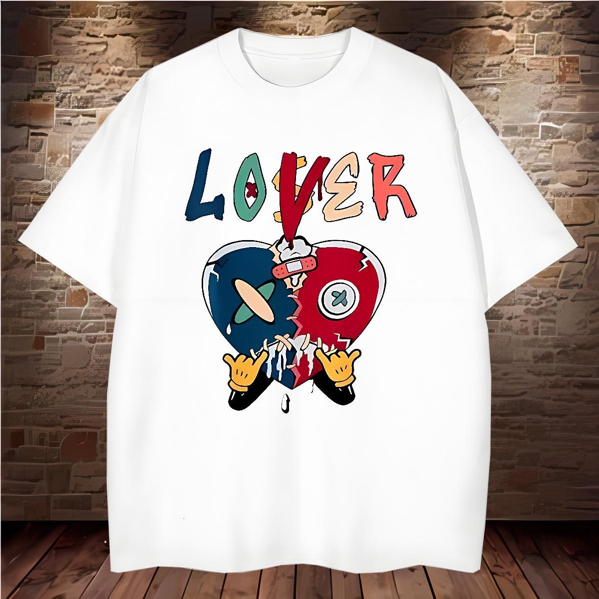 Classic letter Men T Shirts Street Men Tops Tees 230g 100% Cotton Fashion New Breathable Short Sleeve Asian Size Tee Shirt