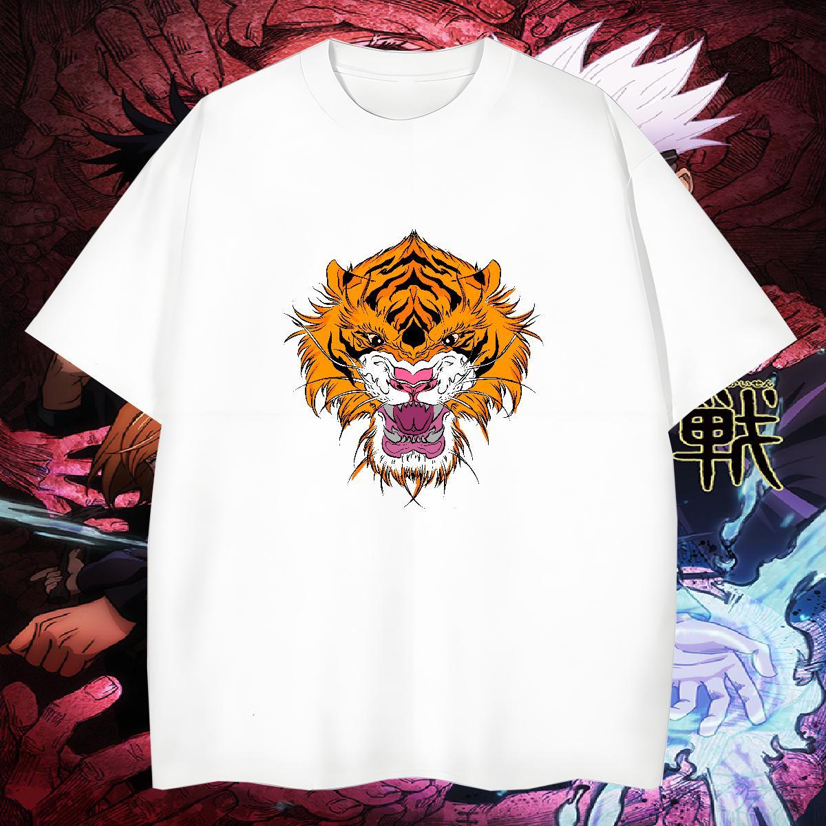 High Quality T-Shirts tiger Crew Neck Street wear Hip Hop Oversized 4XL 230g 100% Cotton Tshirts Free Shipping Clothes