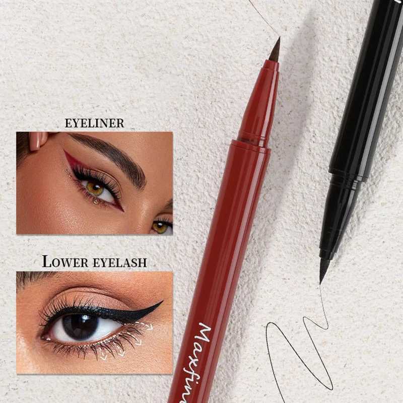 1PC Black Liquid Eyeliner Pen Ultra-fine Eye Liner Tip Long-lasting Quick Drying Anti-sweat Waterproof Smooth Matte Eyeliner Y240813