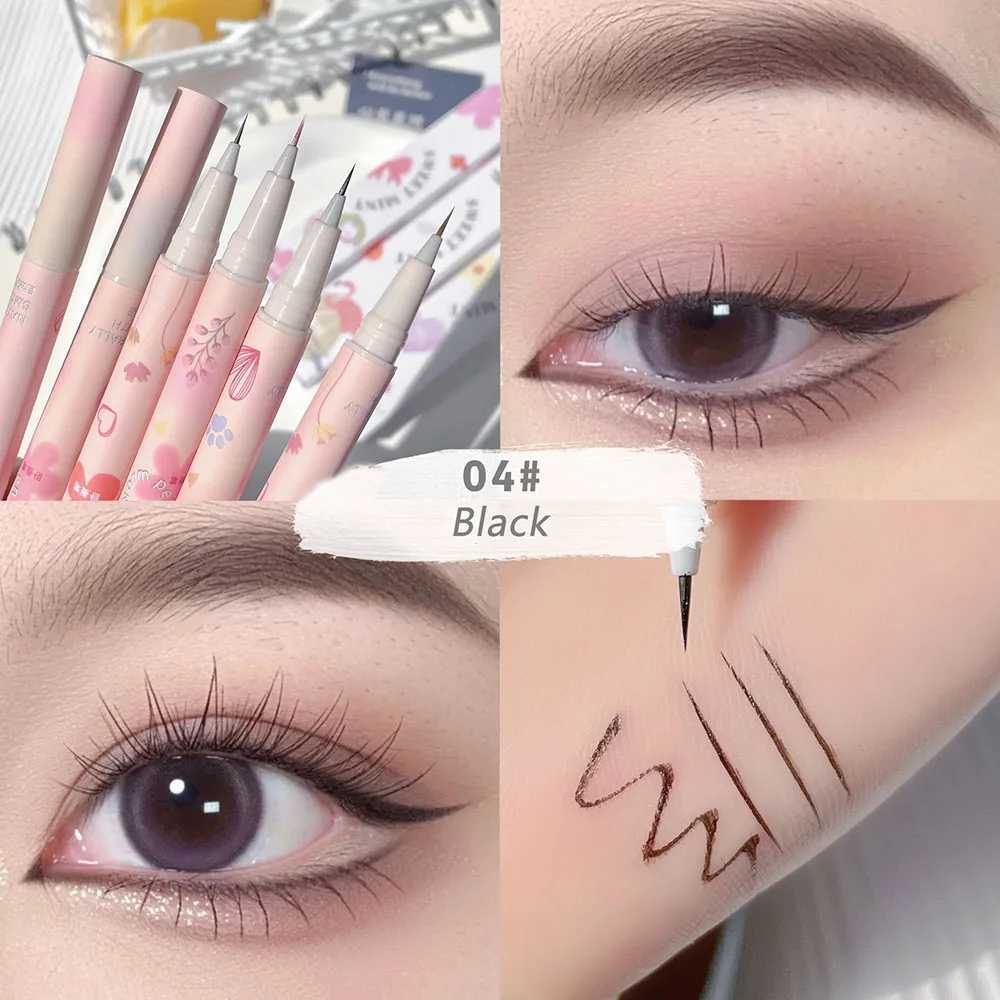 Brown Lying Silkworm Eyeliner Pen Waterproof Big Eyes Makeup Liquid Delineador De Ojo Smooth Quick-drying Cosmetics Beauty Tools Y240813