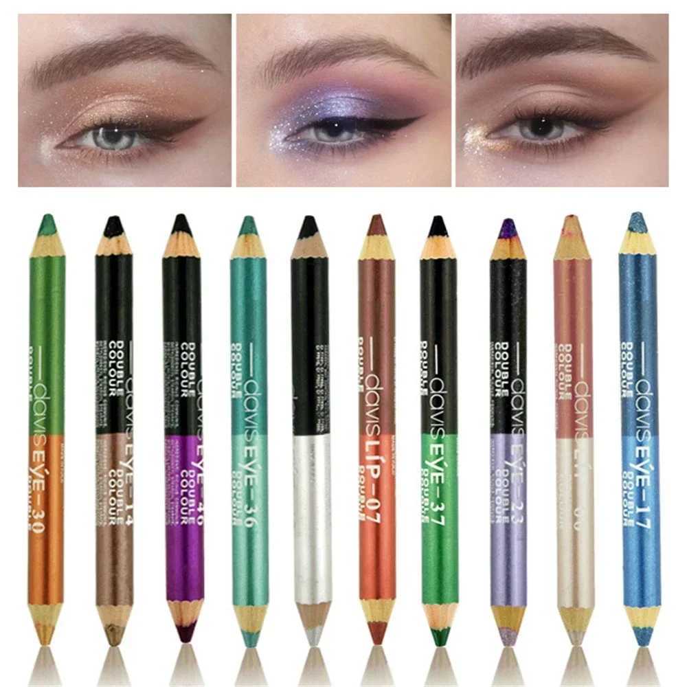 Double-headed eyeshadow Eyeliner Pencil lasting waterproof and not blooming shiny matte durable gel pen 20 color eye cosmetic Y240813