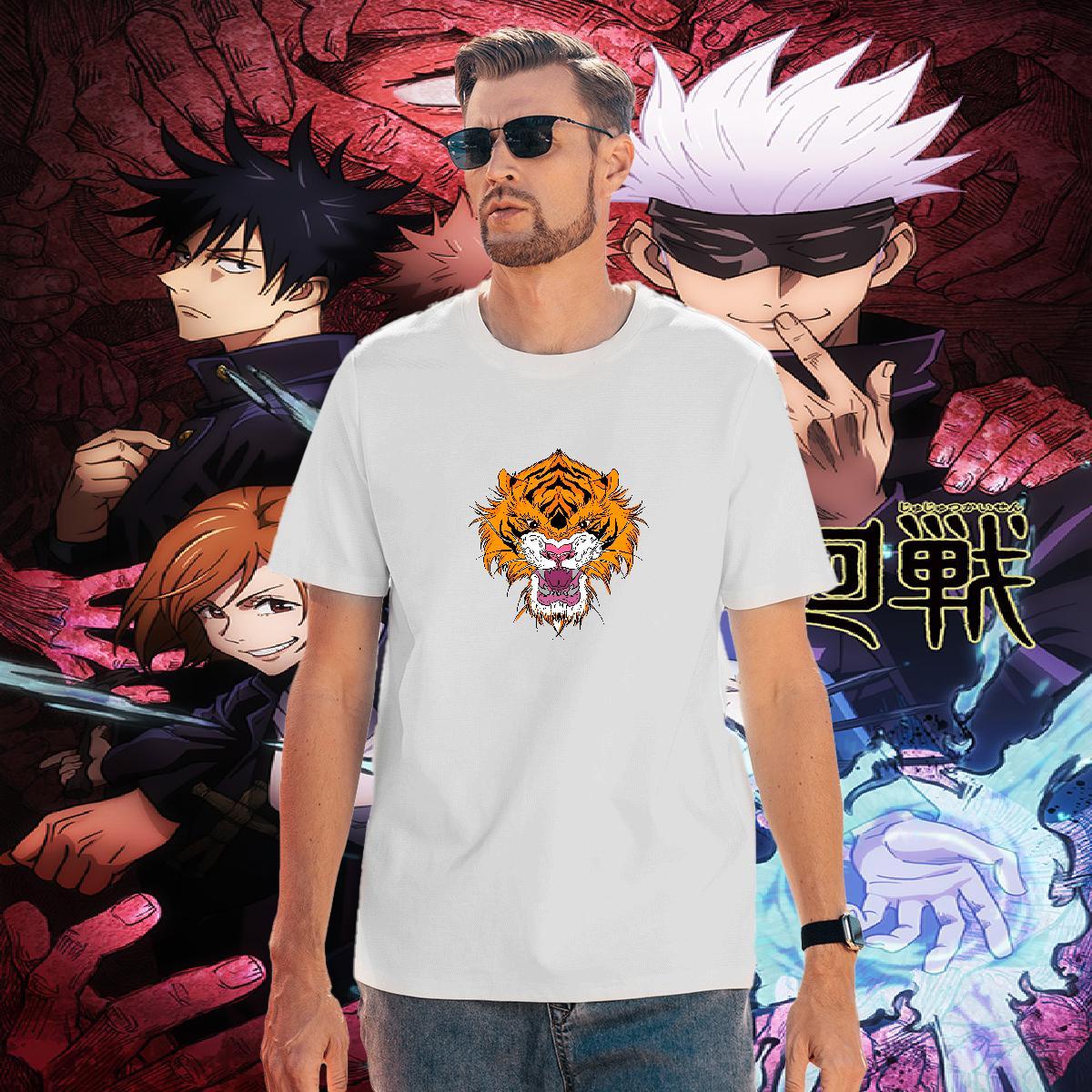 High Quality T-Shirts tiger Crew Neck Street wear Hip Hop Oversized 4XL 230g 100% Cotton Tshirts Free Shipping Clothes