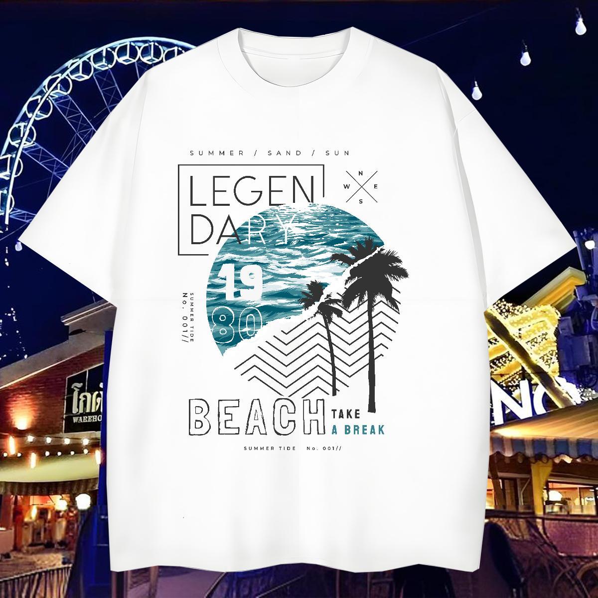 T-Shirts for Men 100% Cotton 230g tree Casual Daily Wear Breathable Short Sleeve DIY Logo Oversized Tshirts Fashion Casual TOP Quality Clothings
