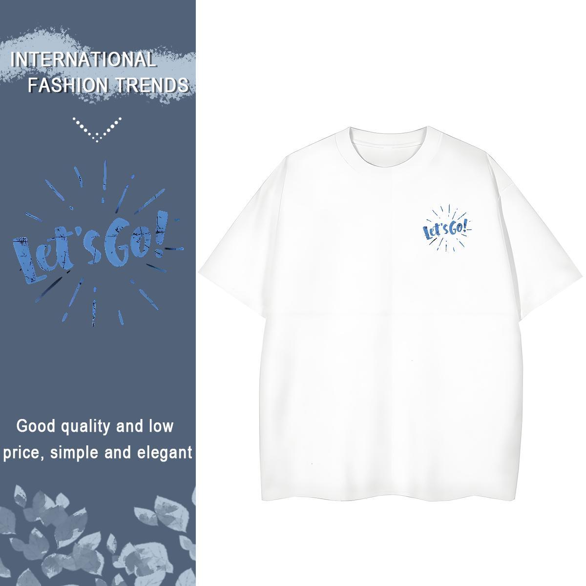 High Quality letter Man T Shirts Casual Beach Men Clothes T-Shirt 230g 100% Cotton DIY Customized Round Neck Short Sleeve Custom Printing Tees