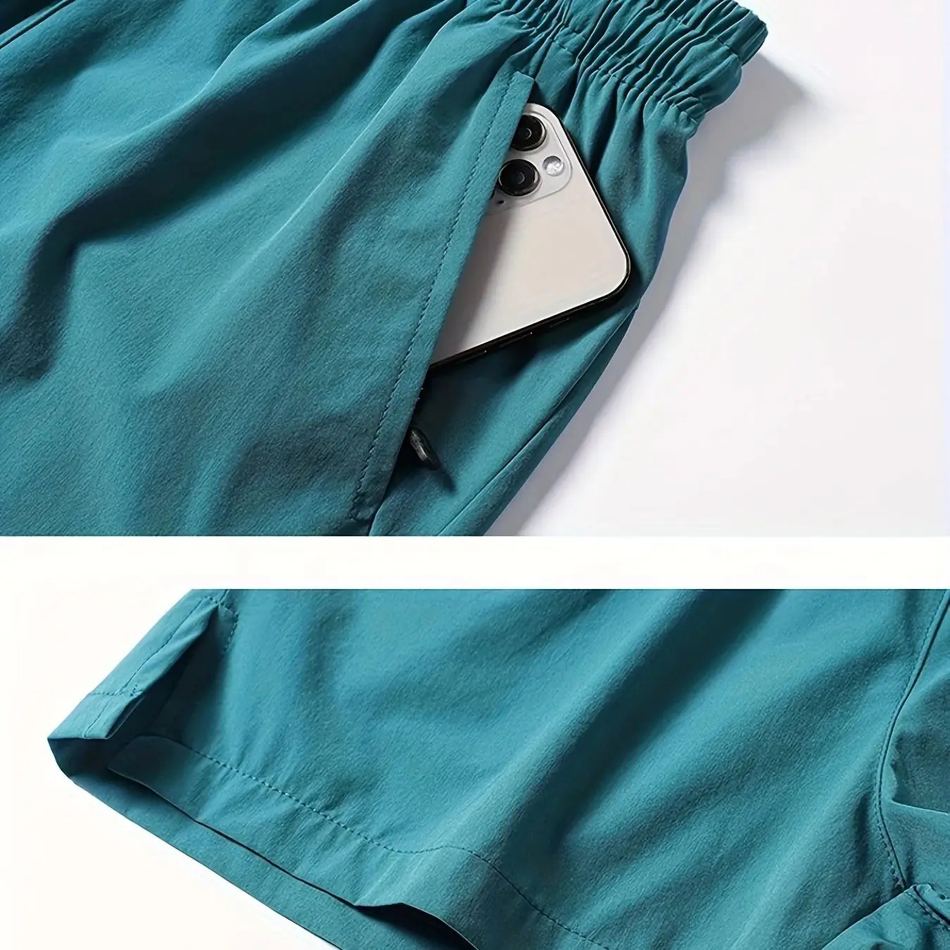Mens Quick Dry Running Shorts with Drawstring and Zip Pockets Ideal for Athletic Workouts Gym Sessions 240830