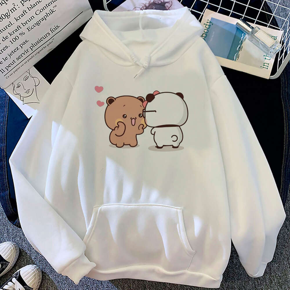 Women Men Aesthetic Trendy Hoodies Bubu Dudu Bear Graphic Printed Hooded Plus Size Pullover Unisex Prevalent Fashion Sweatshirt