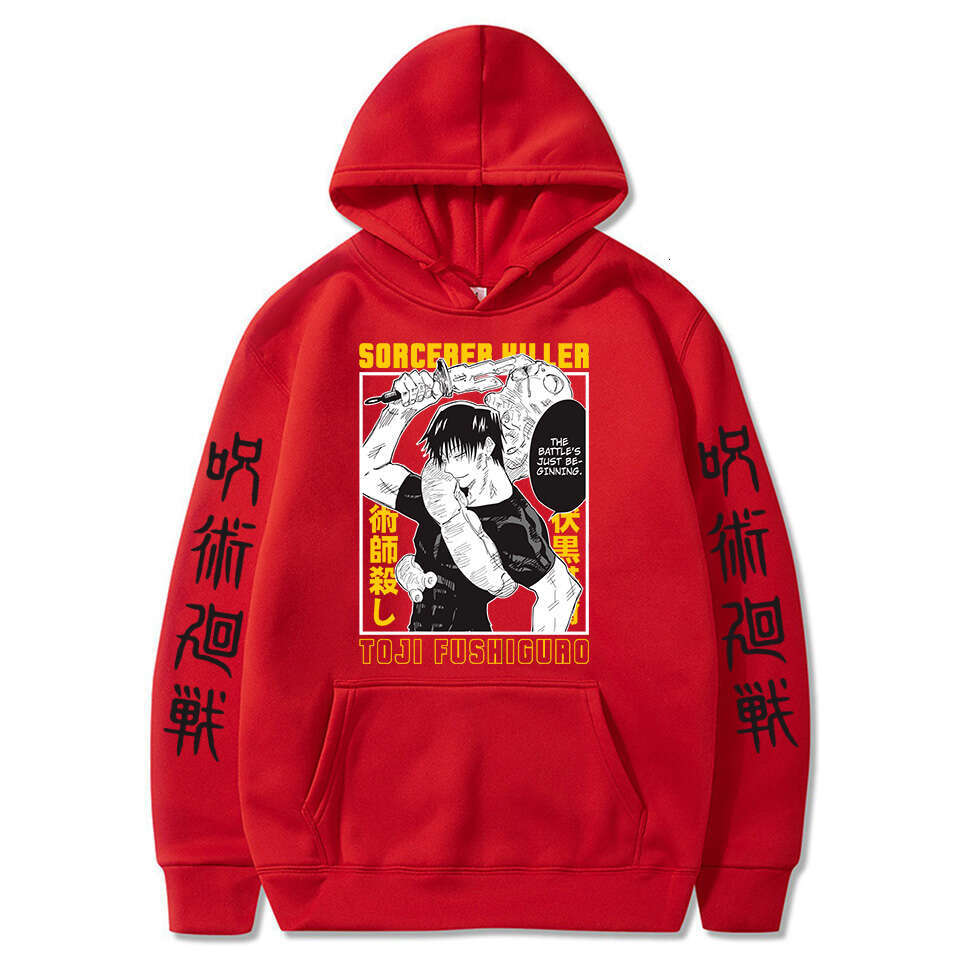 Anime Japan Jujutsu Kaisen Fushiguro Toji Graphic Printed Hooded Men Women Hoodies Plus Size Sweatshirt Haruku Warm Streetwear