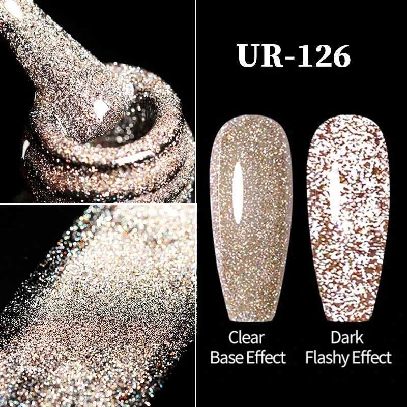 UR SUGAR 7.5ML Sparkling Reflective Glitter Gel Nail Polish Champagne Gold Sliver Manicure Semi Permanent UV Varnish Nail ArtM240814