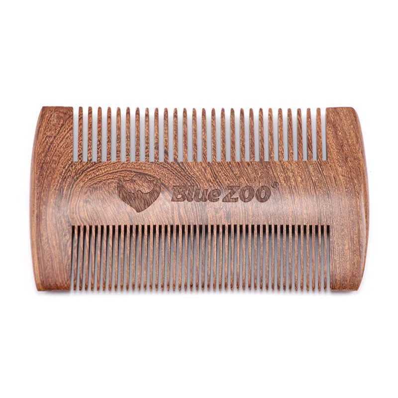 Beard care comb sandalwood mens beard comb double-sided beard comb set fashionable black and brown bags W240813