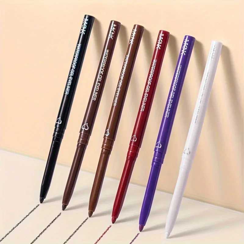 6 Colors Eyeliner Pencil Waterproof Long-lasting Blue Black Brown Purple White Easy To Wear Quick Dry Eye Smooth Women Makeup Y240813
