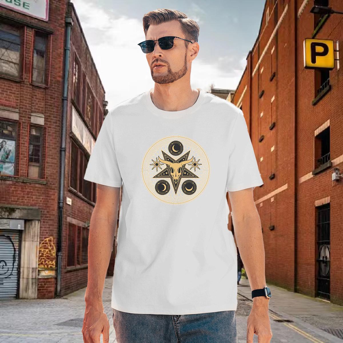 Classic T shirt Short Sleeve Soft Street Casual Custom Anime 230g Pure Cotton Men Clothes T-Shirt Brand Wear