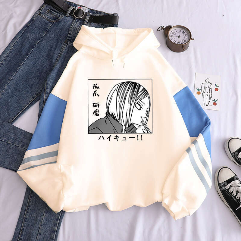 Haikyuu Anime Haruku Nekoma Kenma Kozume Manga Sweatshirt Long Sleeve Men Streetwear Volleyball Junior Winter Hoodies