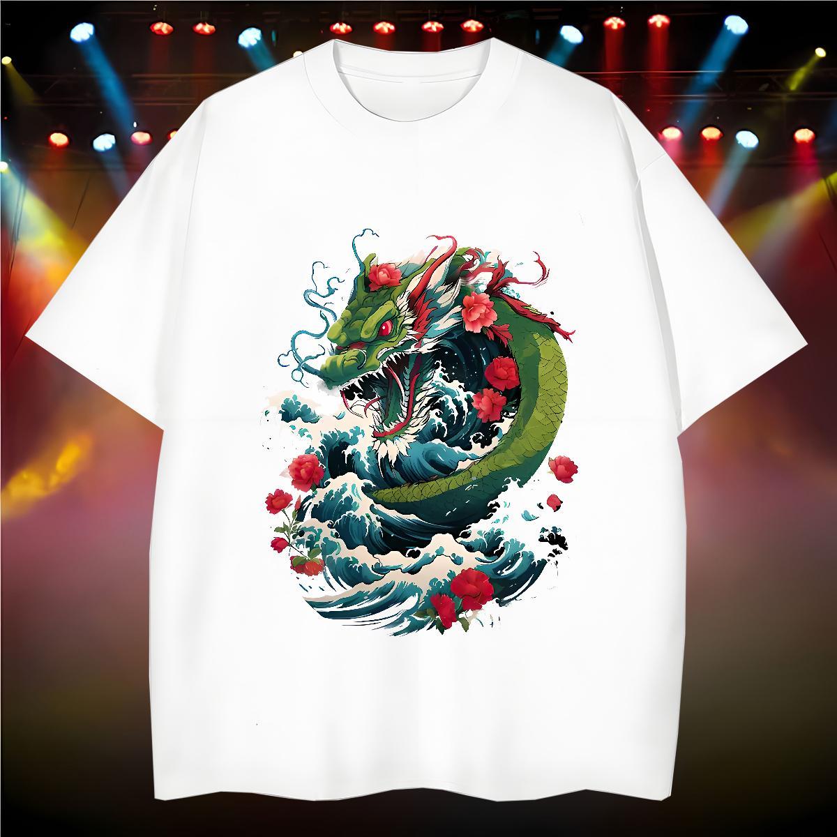 Classic T-Shirts Anime Printing Street Men Tees 230g Cotton Fashion Casual Breathable Soft Customized Print Top Tees
