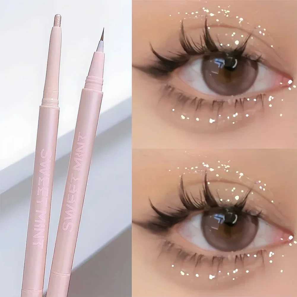 Double Ended Lying Silkworm Pencil Glitter Eyeshadow Enlarge Eyes Lasting Waterproof Matte Eyeshadow Pearlescent Eyeliner Makeup Y240813