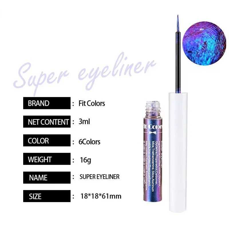 1PC Pearl Gloss Shiny Metallic Eyeshadow Liner Liquid Chameleons Eyeliner Multi Chrome Color Aurora Eye Makeup Glitter Pigment Y240813