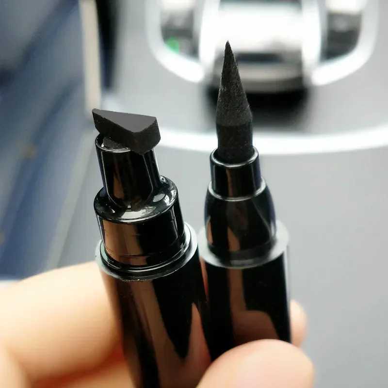 1pcs Big Double-headed seal eyeliner Waterproof and quick-drying black liquid eyeliner small lash glue pen Eye makeup cosmetic Y240813