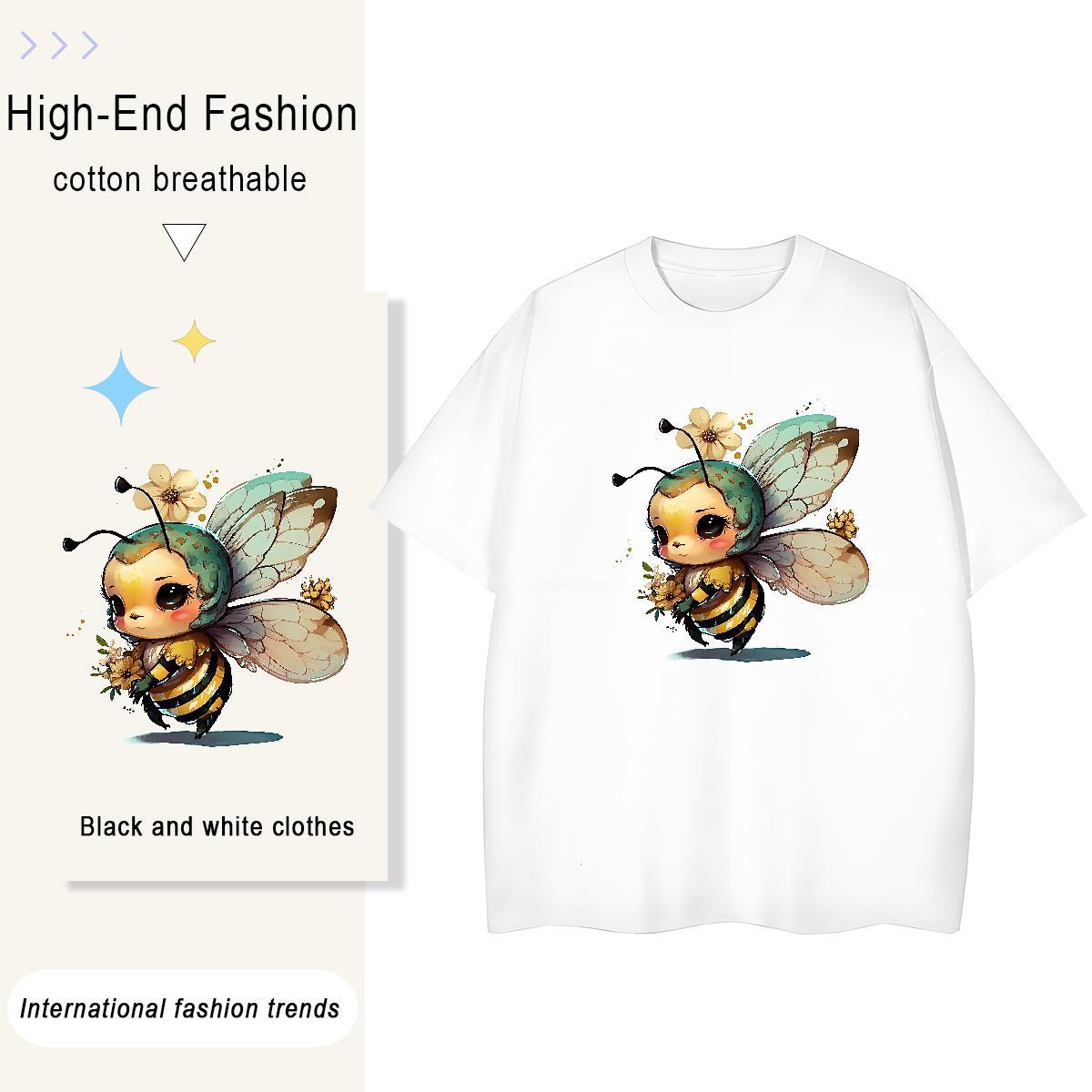 Loose Fit Couples T Shirts Casual Beach 230g Cotton Black Oversized Breathable Short Sleeve T Shirts Men 2024 Designer Tops