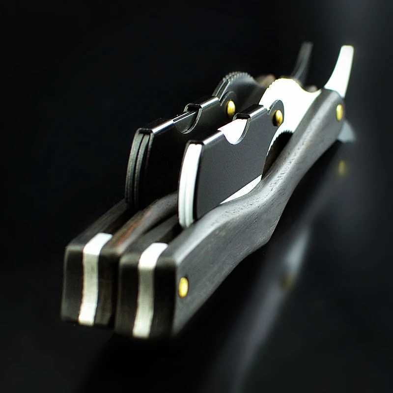 Barber Shop Professional Manual Straight Razor Men Shaving Razors Wood Handle With 10pcs Blade G1124M240814