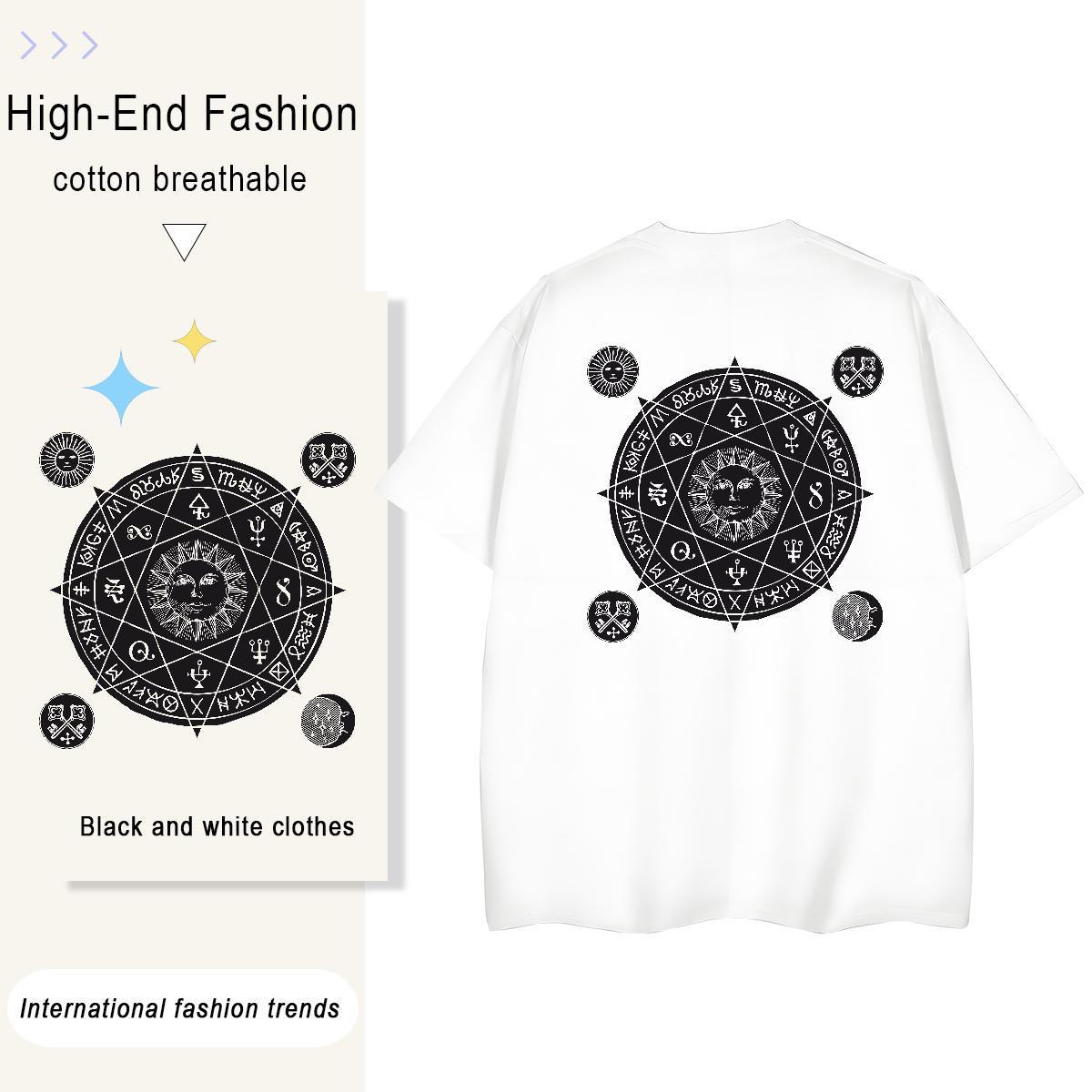 T Shirts Men 230g Pure Cotton universe Summer Casual Breathable Short Sleeve Oversized 4XL Men Tees New TOP Quality Tee Shirt