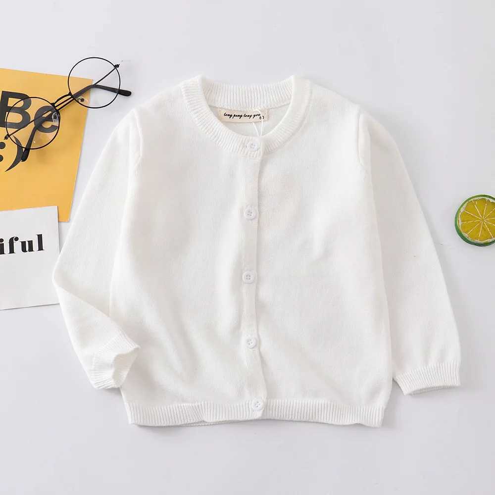 April Autumn Knitted Open Knitted Woolen Sweater Baby Clothing Boys and Girls Sweater Childrens Coat W240813