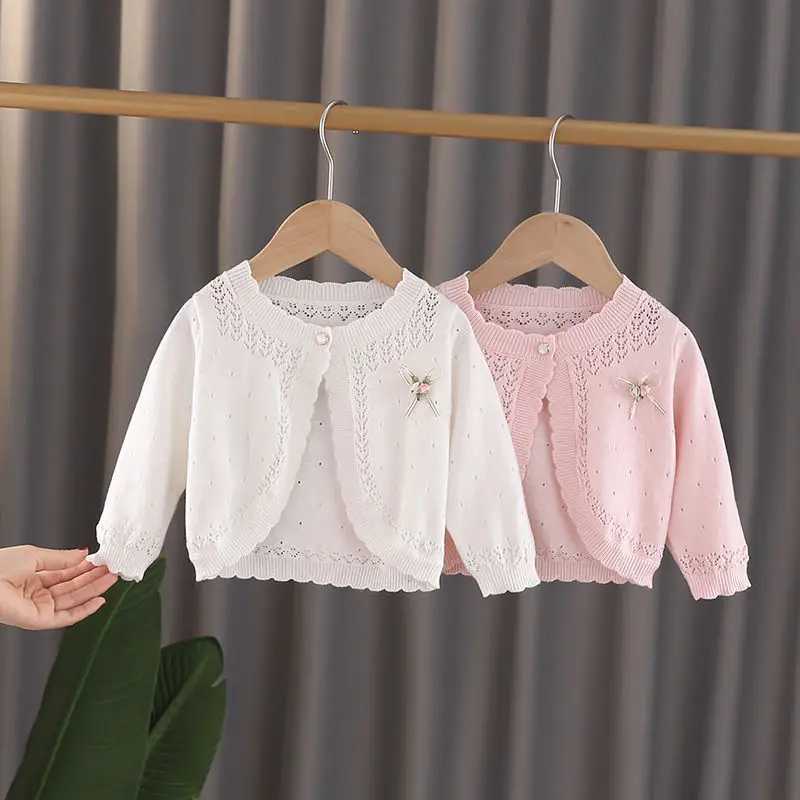 New womens thin long sleeved cardigan jacket with pleated edges womens knitted cardigan sun protective clothing summer air conditioning shirt W240813
