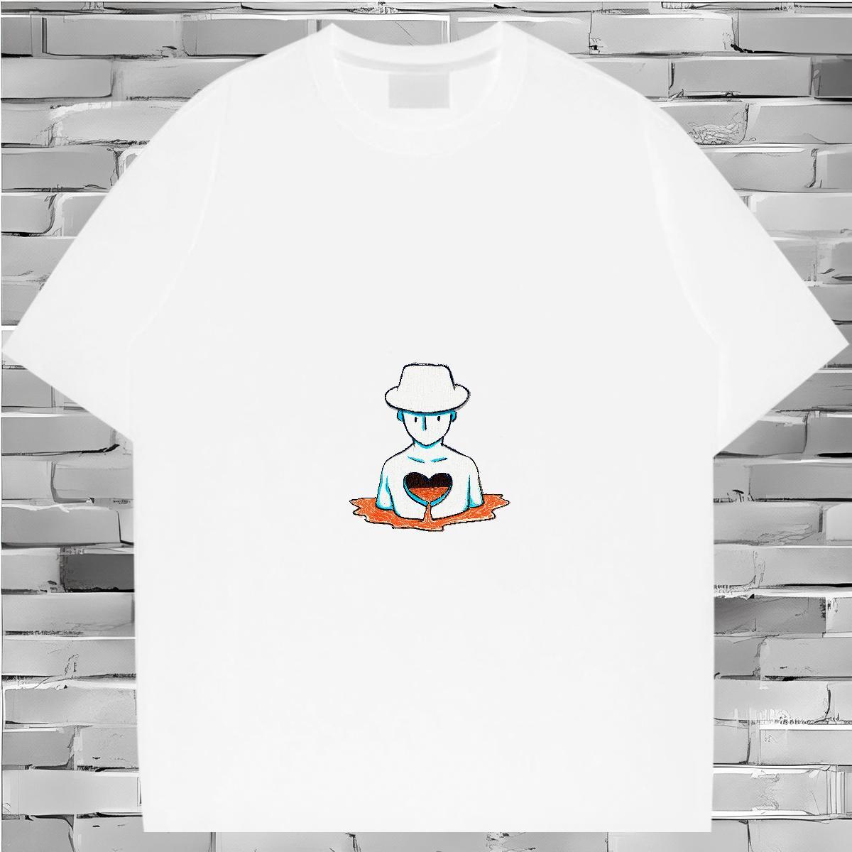Popular portrait T Shirt For Man Sports Casual Men Tops Tees 100% Cotton 230g Fashion Designer Breathable DIY Logo Oversized Clothes
