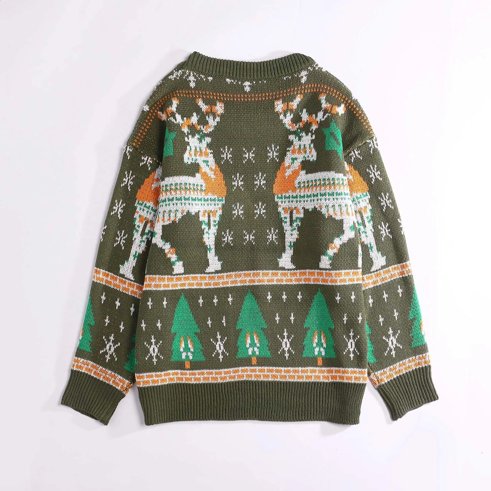Christmas Style Pullover Sweater Men Y2K Autumn Winter Crew Neck Couples Knit Sweater Fashion Males Loose Sweaters 240821