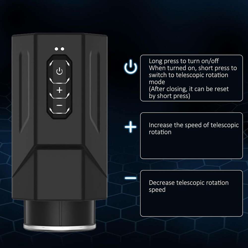 Automatic male device, male sex toy with 5 thrust and rotation modes, switching between 7 speeds for stimulation, men's automatic massager, pocke