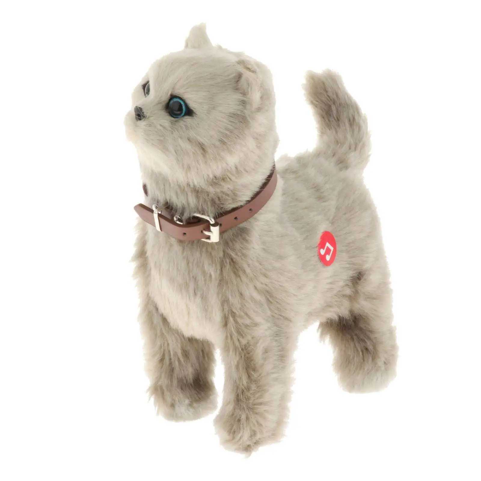 Plush Electronic Pet Cat Educational Figures Early Learning Walking Toy for Xmas Present Children Toys Baby Boys Girls Age 3+ Y240814