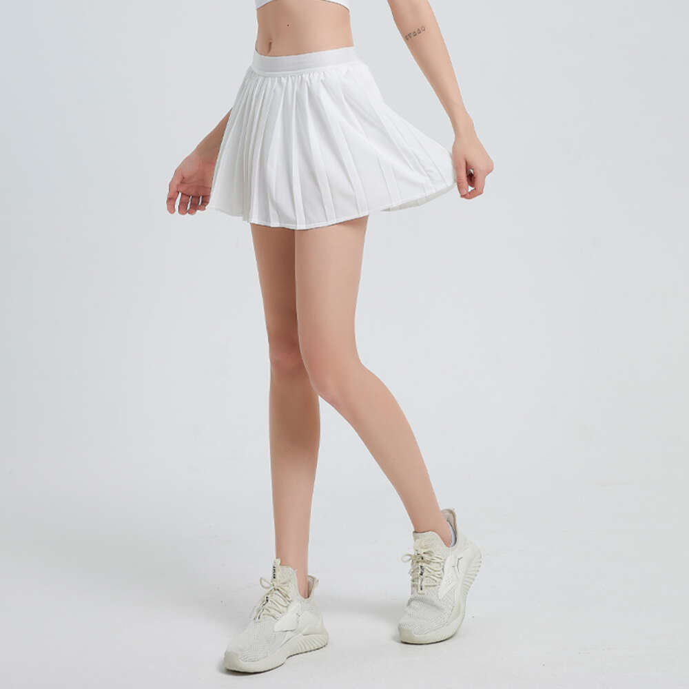 color Solid Black or white Pleated Tennis Women Female Athletic Golf Sports Skirts for Running Casual Spts f