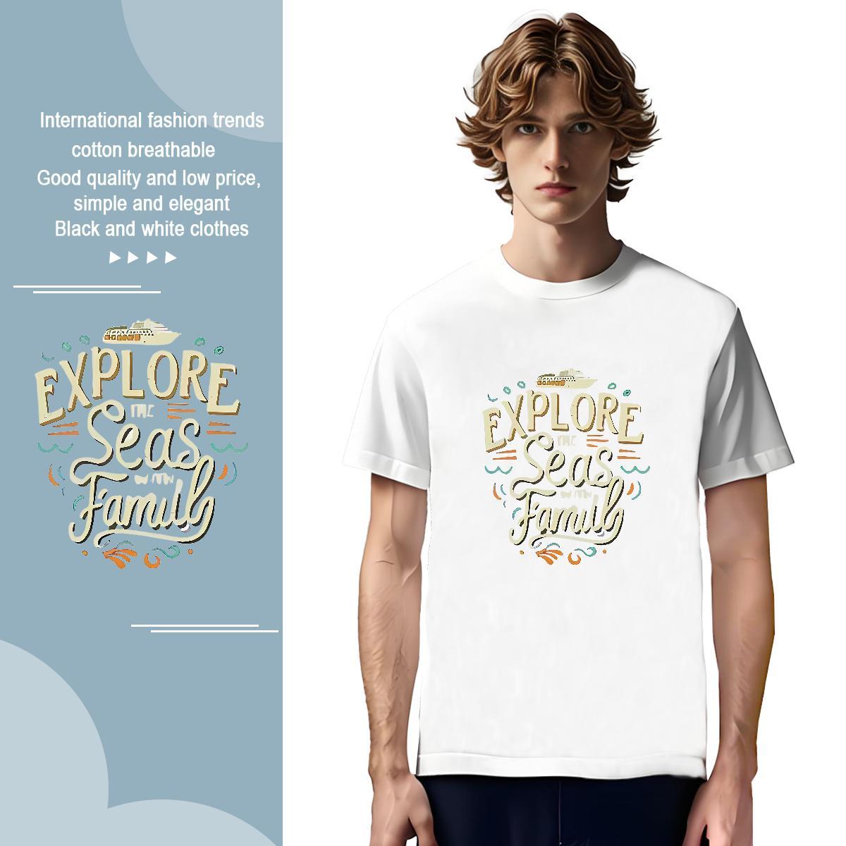 Popular letter Men T Shirts Home Outdoor Men Clothes T-Shirt 230g Cotton Factory Direct Crew Neck Breathable Anime Tshirts