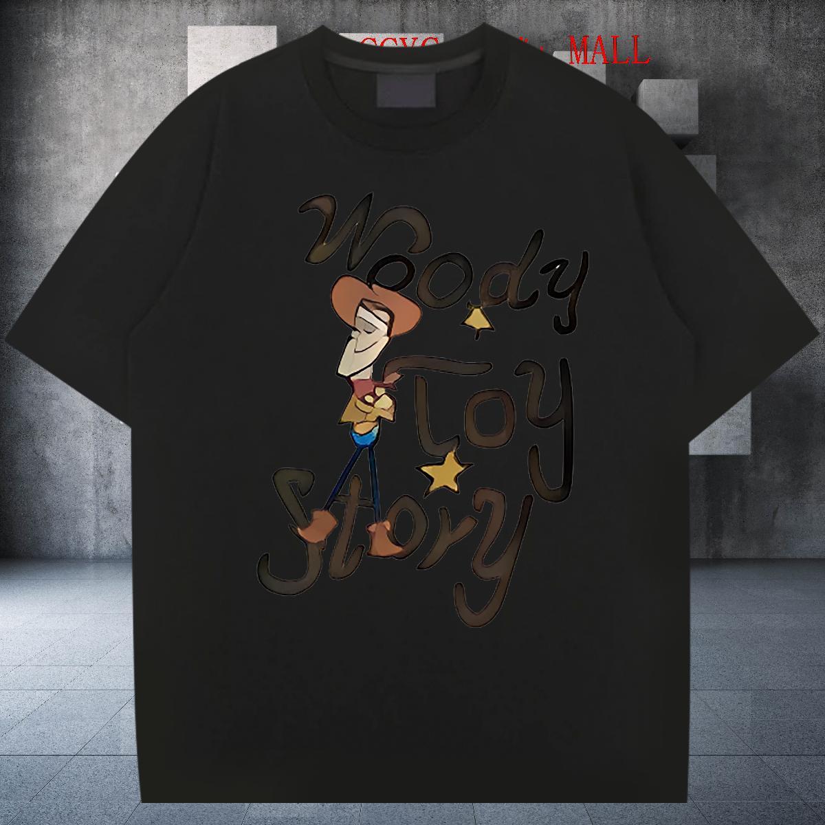 Loose Men Tshirts Daily Wear 230g Pure Cotton Floral Print Short Sleeve Soft letter Man T Shirts Classic Clothes