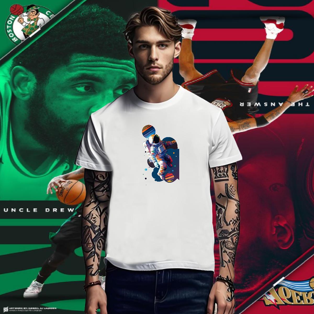 T Shirts Men 230g 100% Cotton cosmonaut Daily Wear Breathable Short Sleeve Custom Printing Couples T Shirts Classic Wholesale Clothings