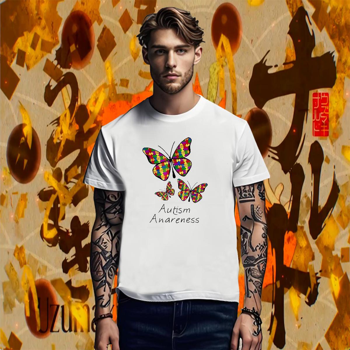 T shirt 230g Cotton Butterfly Beach Breathable Custom Big Size Couples T Shirts Fashion Cool Design Top Tees