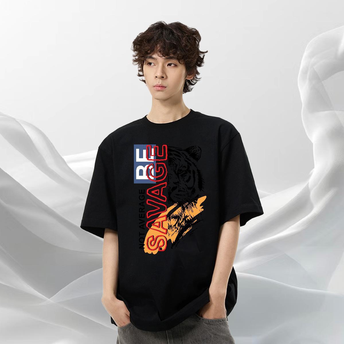 Soft Tshirts Hip Hop 230g Pure Cotton DIY Breathable Crew Neck Men T Shirts New Designer Tops Shirt