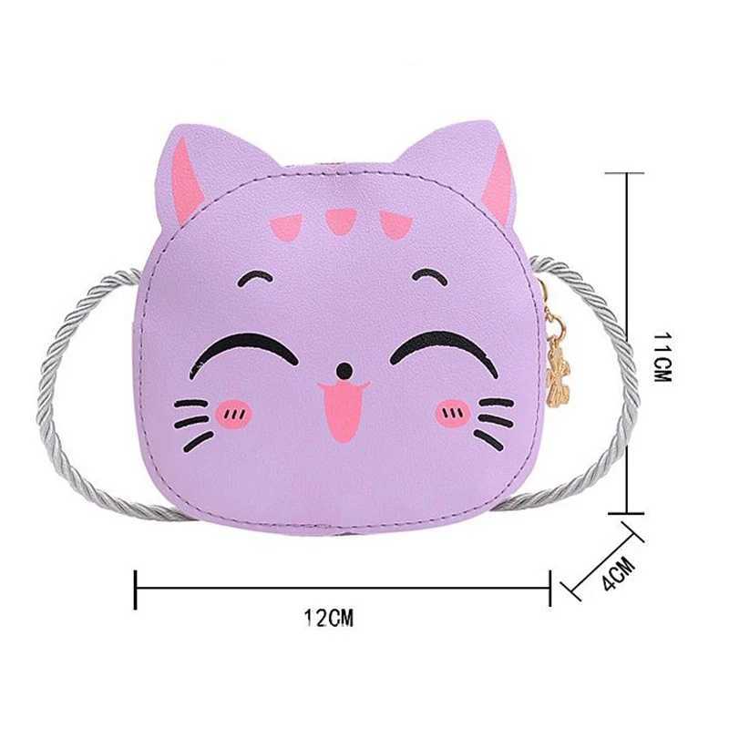 Creative Boys and Girls Mini Zipper Shoulder Cross Bag Fashion Kitten Coin Wallet and Handbag Childrens Cute Messenger Bag W240813
