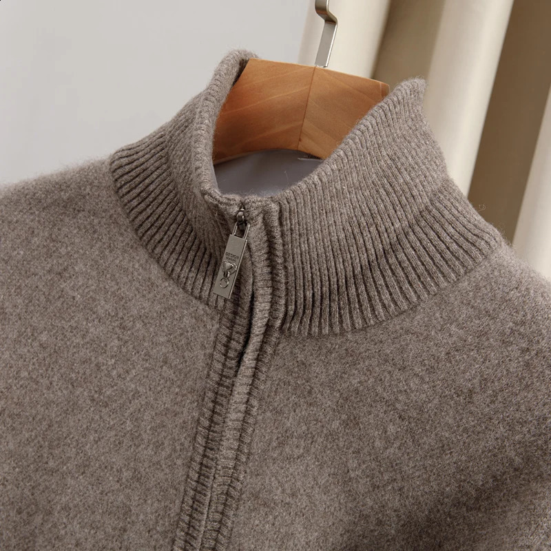 Arrival Fashion Autumn and Winter Cashmere Sweater Mens Thickened Knitted Zipper Cardigan Coat Size SMLXL2XL3XL4XL5XL6XL 240821