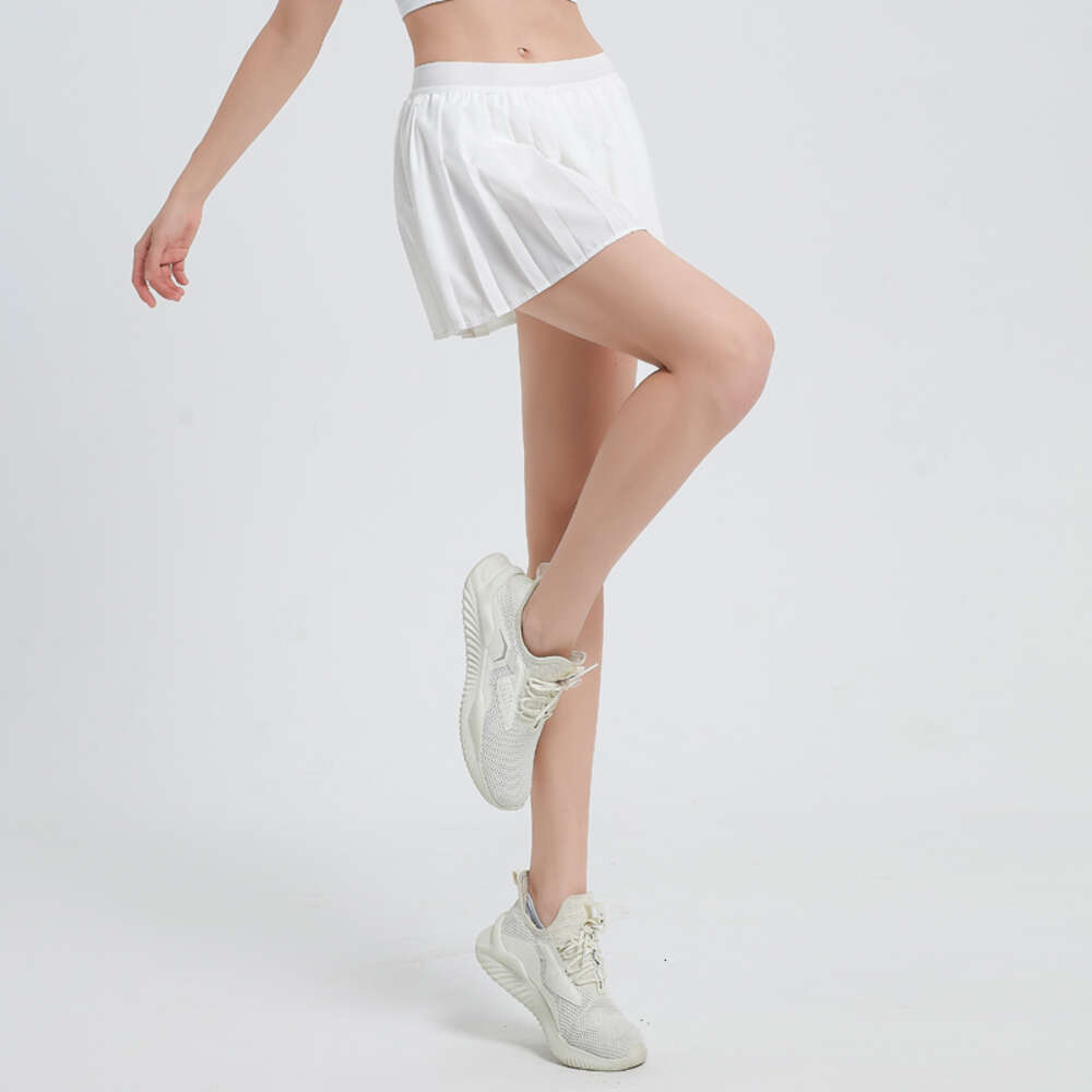 color Solid Black or white Pleated Tennis Women Female Athletic Golf Sports Skirts for Running Casual Spts f