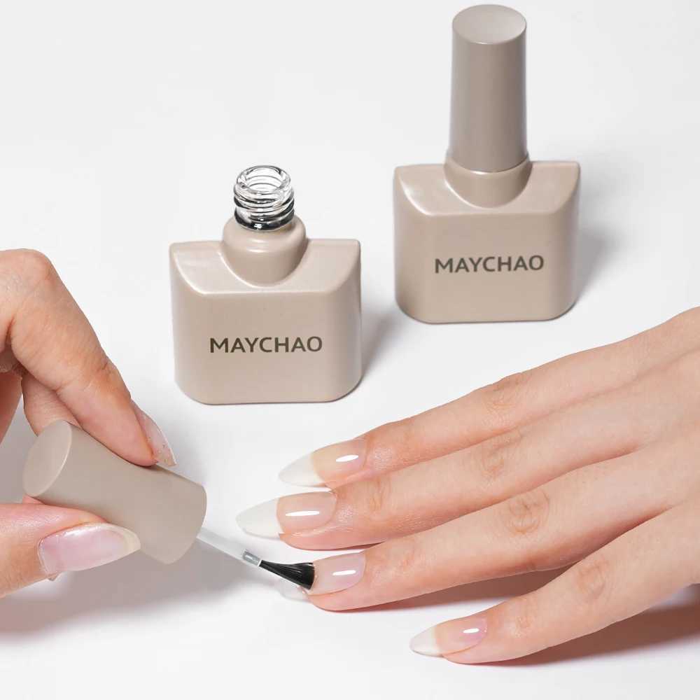 MAYCHAO Nail Gel Polish No Wipe Top Coat Base Coat Primer UV LED 12ml Enhancer Varnish Soak Off Semi Permanent Nail Art VarnishM240814