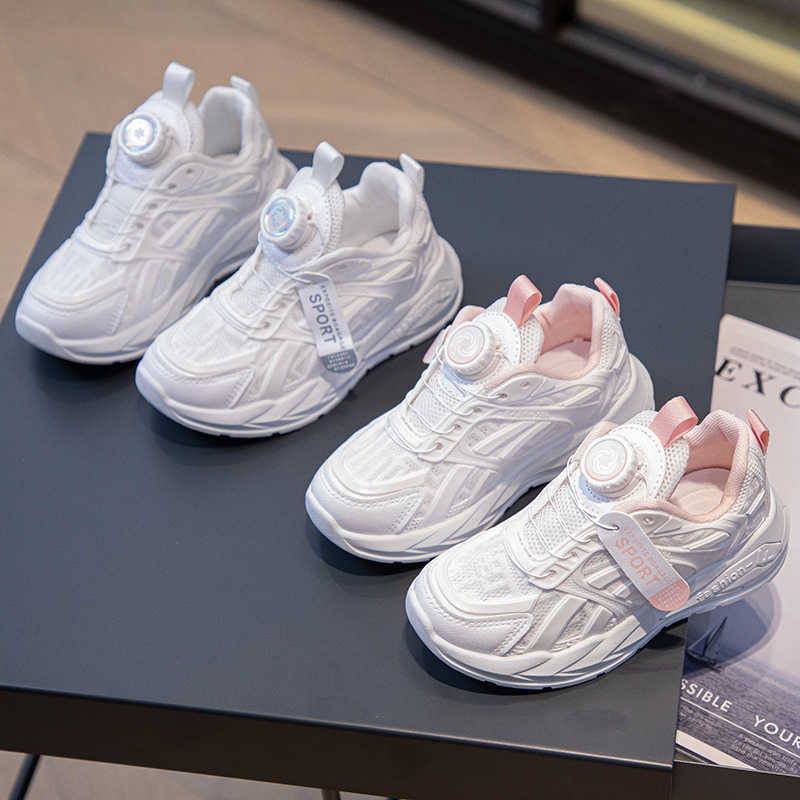 Sneakers Sepatu olahraga anak anak Sepatu putih kecil gadis childrens sports shoes H240805