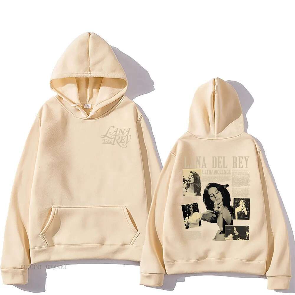 Lana New Del Rey Graphic Print Plus Size Hooded Men Women Hip Hop Hoodies Creativity High Quality Streetwear Female Sweatshirt