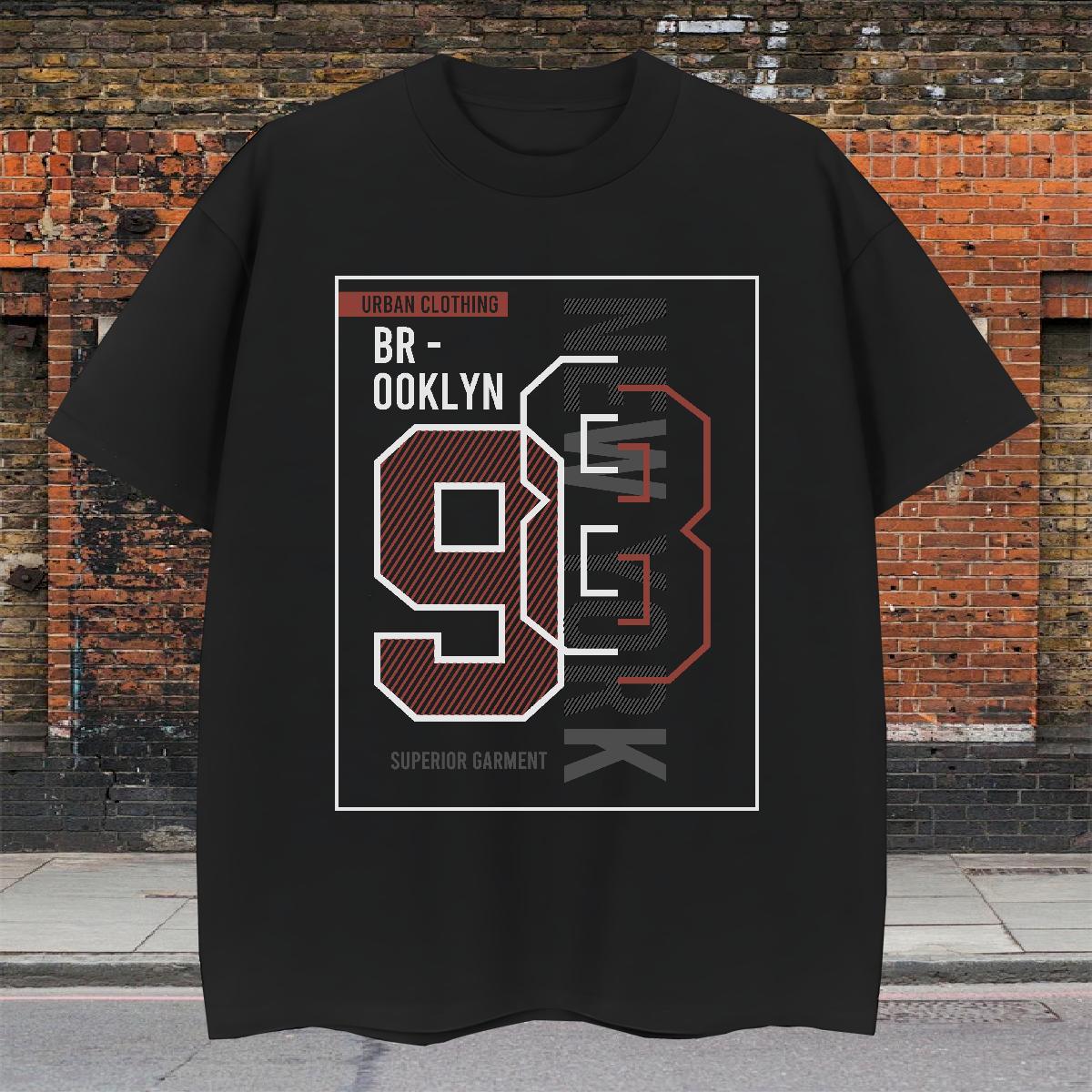 Loose Fit Tshirts Hip Hop 230g Cotton White Plus Size Crew Neck Breathable letter Man T Shirts Classic Casual Tops Tees