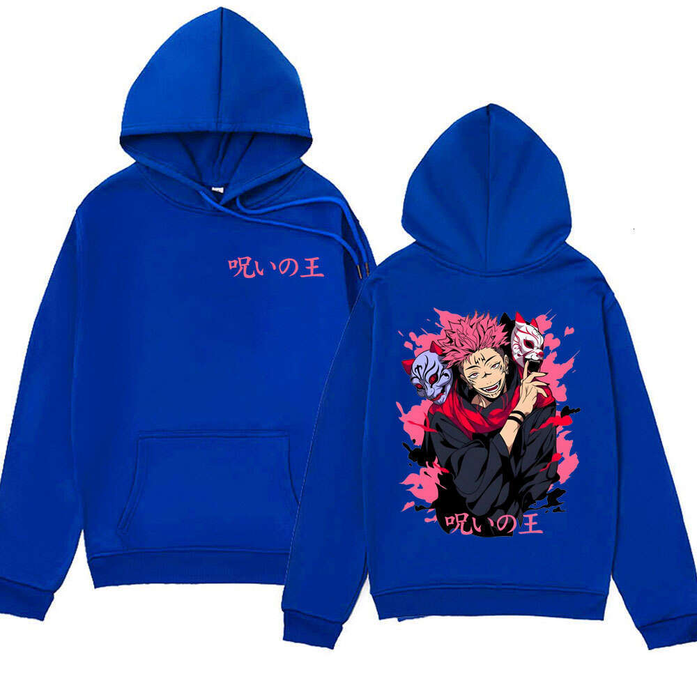 Kaisen Jujutsu Ryomen Sukuna Manga Hoodie Popular Anime Appliques Hooded Pullover Autumn Winter Fleece Plus Size Streetwear