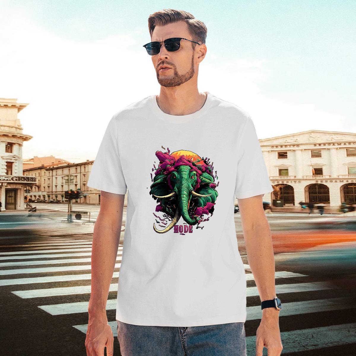 Brand T shirt Breathable Short Sleeve Casual Beach DIY Anime 230g Pure Cotton Men Tshirts Fashion Tops Tees