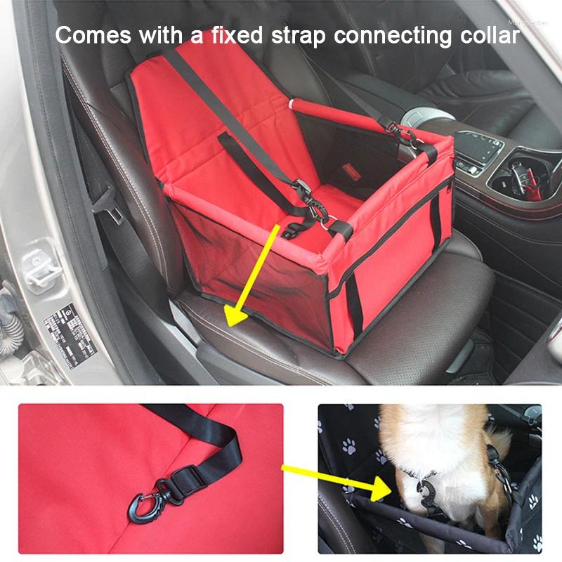 Dog Carrier High Quality Pet Car Booster Seat Safety Belt Stable Folding Supplies Waterproof Mat Blanket