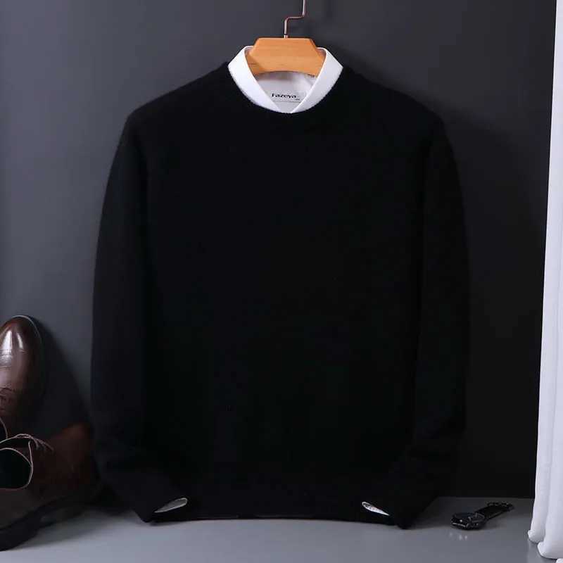 Cashmere sweater mens soft and warm jersey jumper Hombre pull man Hiver O collar Korean popular clothingW240729