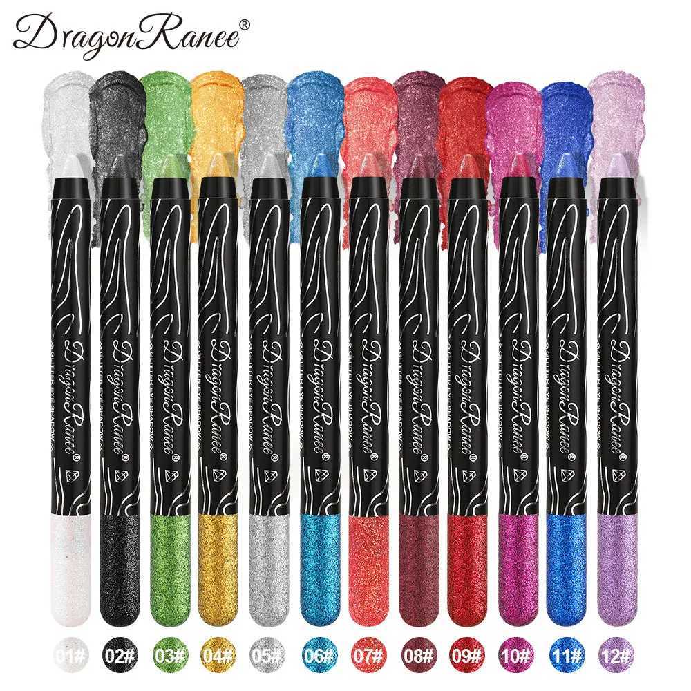 Dragon Ranee 12-color Eyeliner Pencil set Color Eyeliner Glue pencil Waterproof sweat resistant Foam pencil Eyeshadow pencil set Y240813
