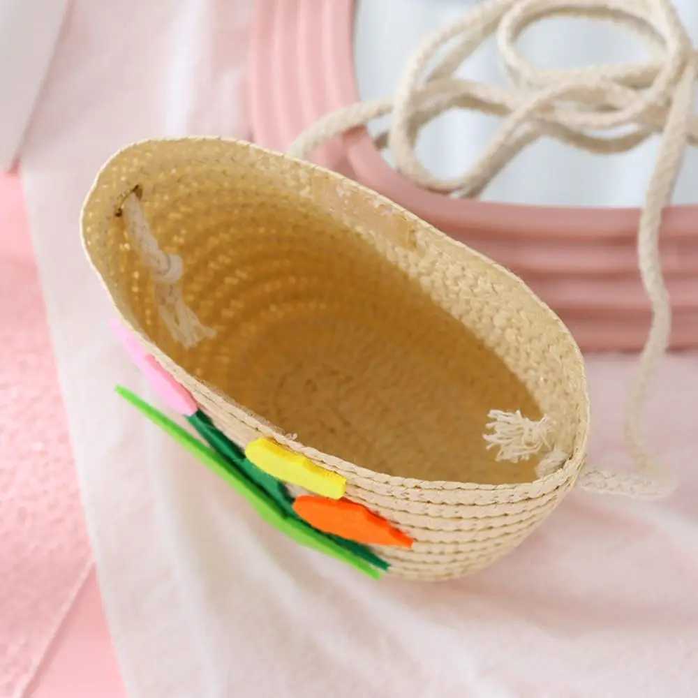 Cute grass cross bag flower shoulder bag handbag for girls and children W240813